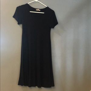 Women’s Black Cotton A-Line Dress